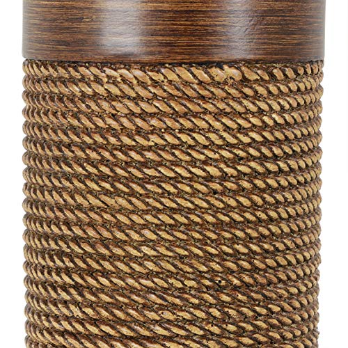 Décor Therapy TL15455 Table Lamp, Natural Rope/Wood Look