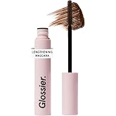 Glossier Lash Slick Tubing Mascara, Lengthening &amp; Lifting, Natural Brown | Up to 12-Hour Wear, Weightless Formula, Conditioning Vegan Biotin &amp; Japanese Fibers, Water-Resistant, Baby Extensions Effect
