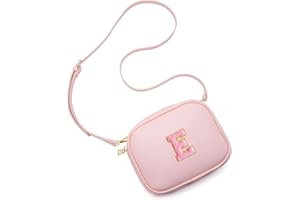 Viverte Birthday Gifts for 4 5 6 7 8 9 10 11 12 13 Year Old Girls Initial PU Leather Crossbody Bags for Girls