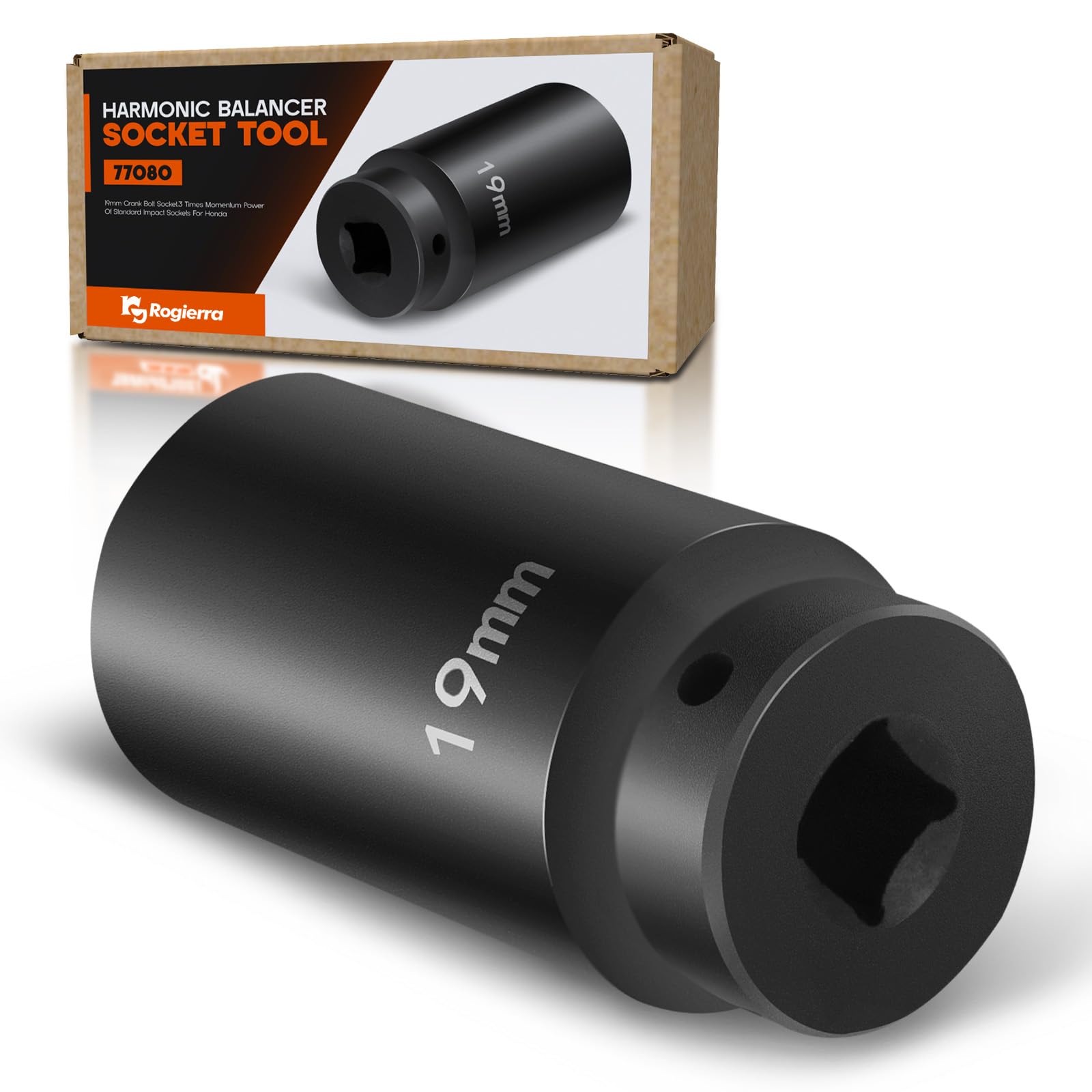 Photo 1 of 77080 Harmonic Balancer Socket Tool 19 mm Crank Bolt Socket 3 Times Momentum Power of Standard Impact Socket For Honda