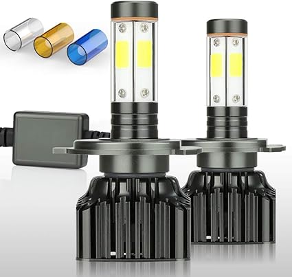 2PCS H4//HB2//9003 6000K High Low Light S2 Car 12000LM LED Headlight Bulbs