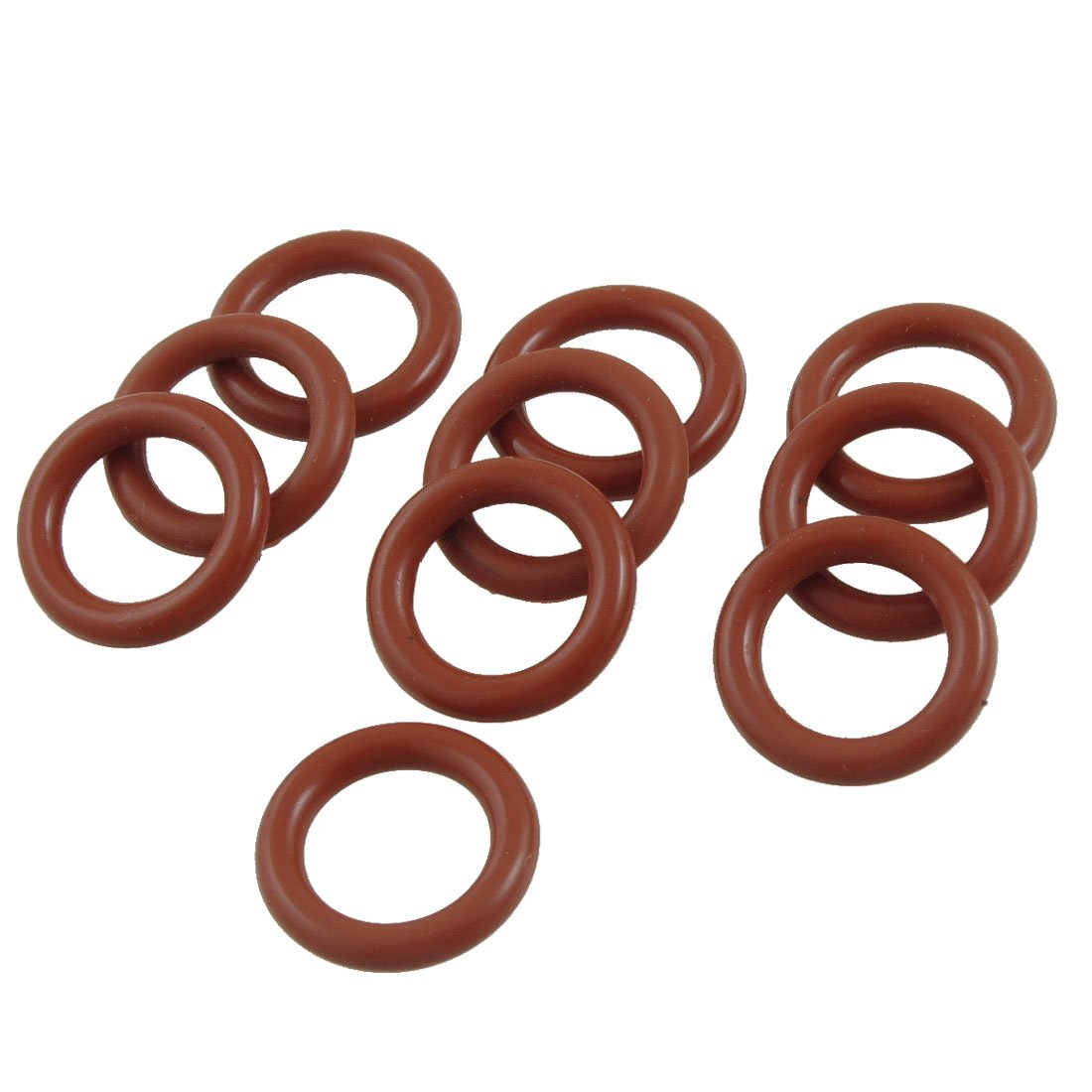 Sourcingmap Silicone O-Ring, 18mm OD, 12mm ID, 3mm Width, VMQ Seal Rings Gasket, Red, Pack of 10