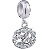 12 Zodiac Sign Charms for Charm Bracelets - 925 Sterling Silver Constellation/Horoscope Pendants