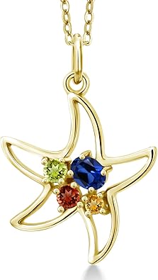 birthstone necklace 4 stones