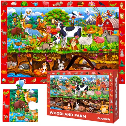 QUOKKA 2х3 Floor Puzzles Vine for Adults - Farm