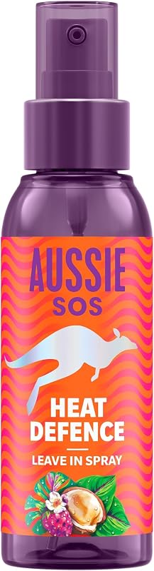 Spray SOS Heat Defence Leave In de 100ml desembaraça e protege do calor, mantendo o cabelo hidratado durante 100 horas. Enriquecido com superalimentos australianos. Fórmula Vegan