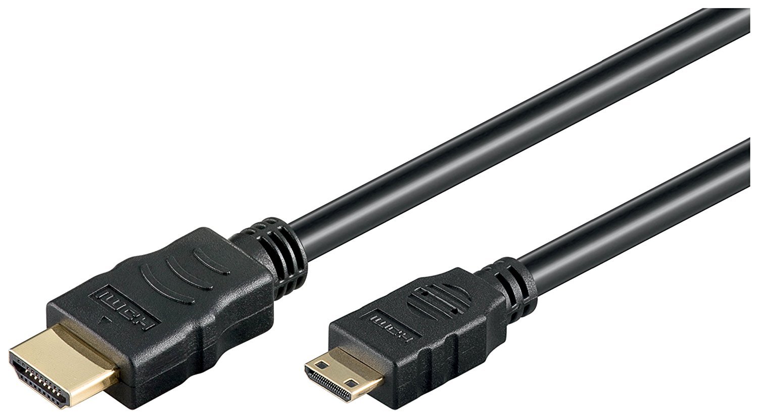 Goobay 31934 High Speed HDMI Cable with Ethernet, Gold-plated, Black, 6 mm Diameter, 5 m Cable Length