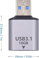 Duttek USB C Female to USB A Male Adapter 10Gbps USB 3.1 Gen 2 OTG Fast Charging view 7