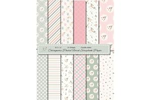 8.5 x 11" Cottagecore Pastel Floral Scrapbook Paper: Colorful Floral Decorative Sheets for DIY Crafts, Journaling, Albums, In