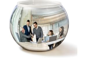 NANNINGO Cubicle Mirror to See Behind You - 6" Convex Safety Mirror for Cubicle Desk, Office, Rear View Monitoring, Personal Security, Computer PC Monitors or Anywhere, Silver