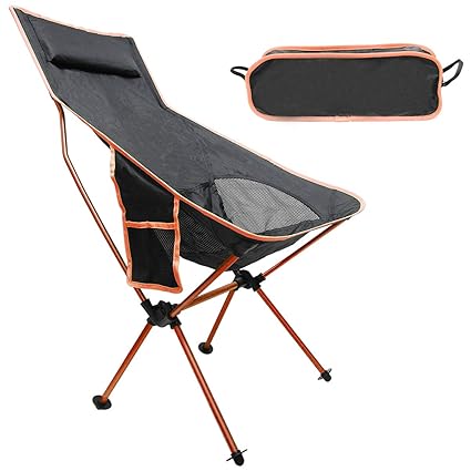 Uboway Outdoor Folding Chair Lightweight Foldable Camping Chair Side Pocket Picnic Camping Backpacking Fishing