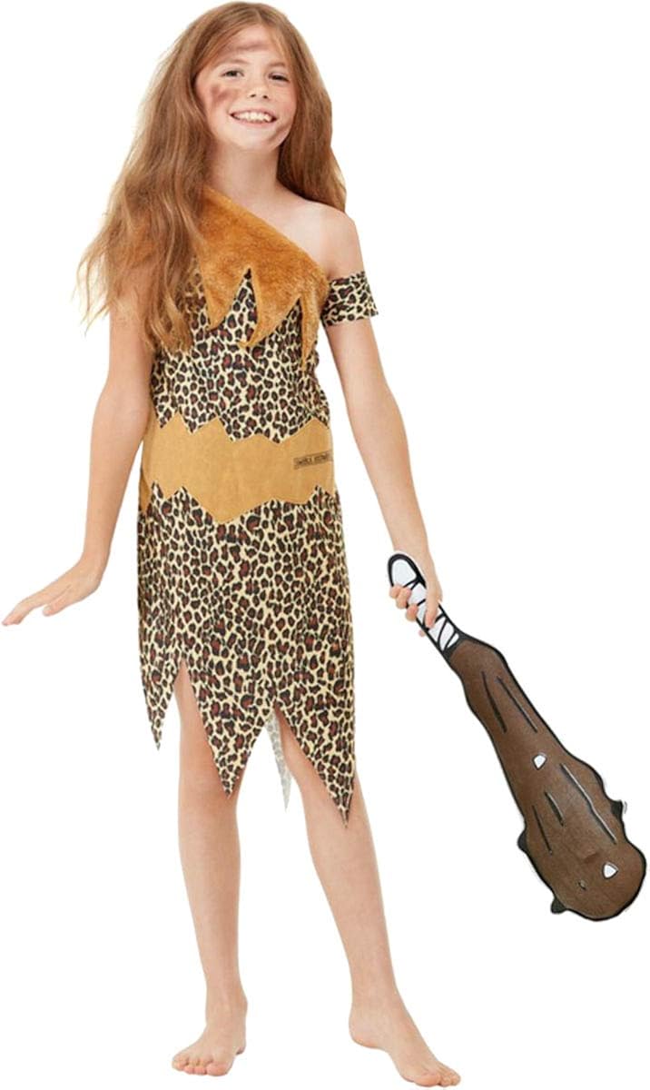 Amazon.com: Smiffys Girls Fancy Dress Party Book Week Day Horrible Histories Cave Costume: Clothing