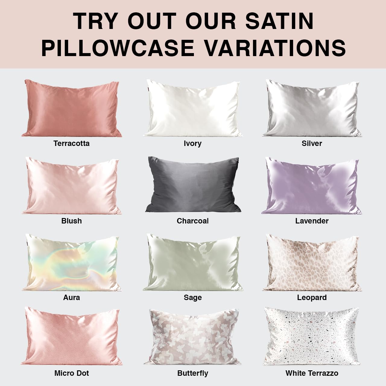 Kitsch Satin Pillowcase with Zipper for Hair & Skin - Softer Than Silk, Machine Washable, Wrinkle-Free - Queen/Standard (19x26) with Satin Scrunchie No-Damage Silk Hair Tie, Valentines Gift - Aura - Image 6