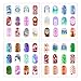 CICI&SISI Christmas Nail Art Stamping Plates Kit Stamp Plate Manicure DIY Template 4 Pieces-Christmas Party