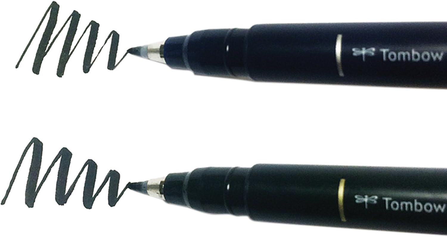 Tombow Fudenosuke Brush Pens (2-Pack) : Office Products