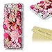 iPhone 6 Case, iPhone 6S Case, Mavis's Diary 3D Handmade Crystal Butterfly Flowers Rhinestone Diamond with Clear Hard Case Cover for iPhone 6 6S 4.7