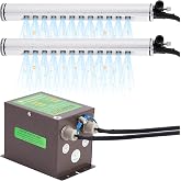 Ionizing Air Bar Static Eliminator Bar 20cm Used with Air Compressor Anti Static Bar Anti Static Eliminator Static Electricity Remover + 7KV High Voltage Generator 110V