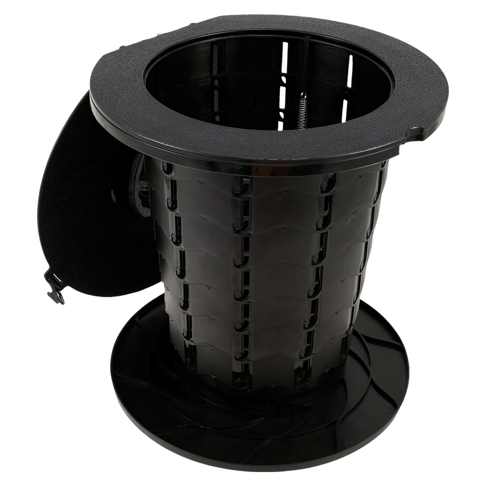 Retractable Portable Toilet Height, Adjustable Folding Camping Toilet Lightweight Travel Toilet,Soft Camping Toilet Bucket with Toilet Paper Holder for Travel Camping Fishing Hiking,33×34cm