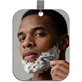 JIANGLAN Shower Mirror Fogless for Shaving, 9.5x7.5 Inch Travel Mirror | Anti Fog Makeup Mirror for Men Women - Shatterproof Wall Mount Mirror