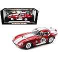 Shelby Collectibles 1965 Shelby Cobra Daytona Coupe #98 Red with White Stripes 1/18 Diecast Model Car