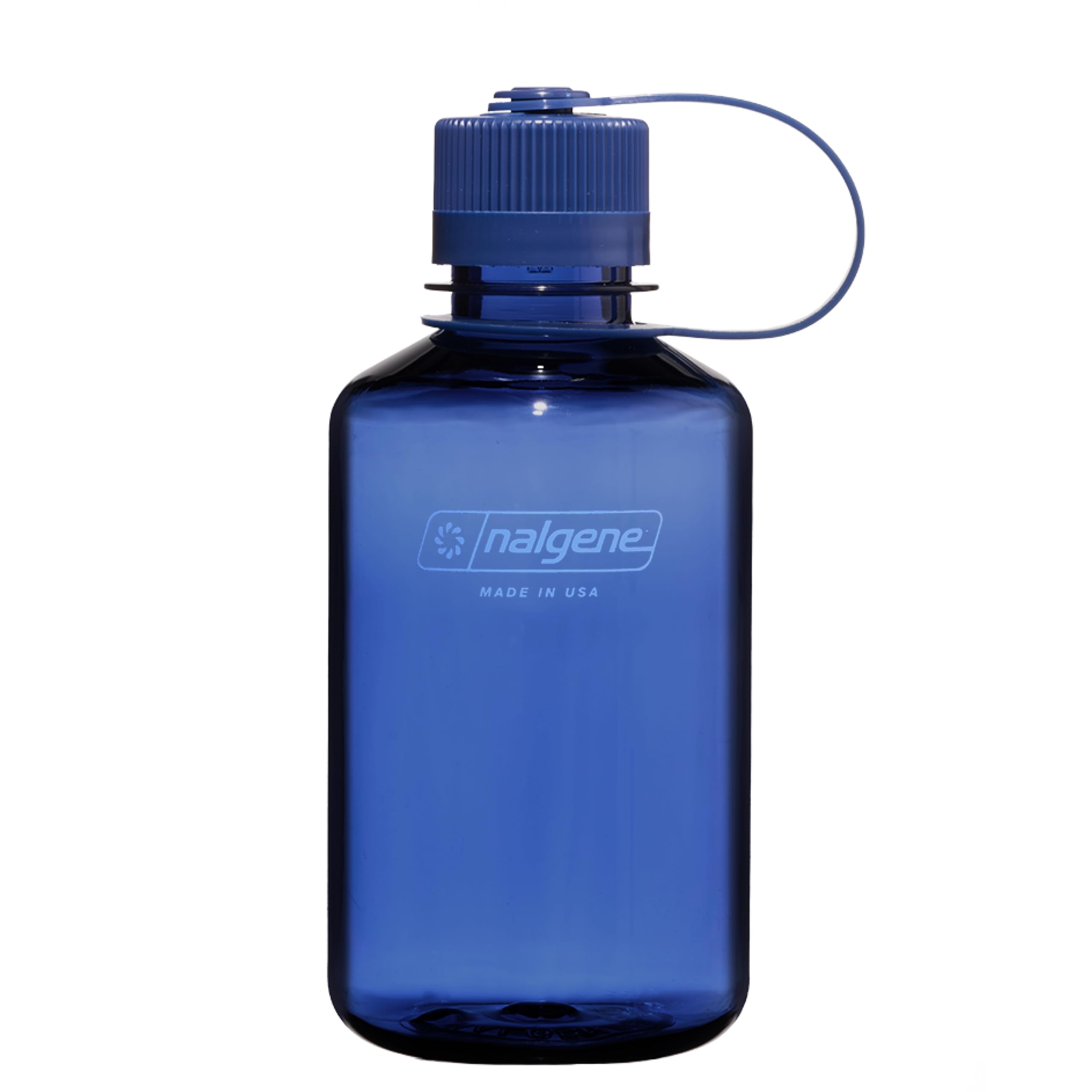 Photo 1 of Nalgene Sustain Tritan BPA-Free Water Bottle Made with Material Derived from 50% Plastic Waste (Using ISCC Certified Mass Balance), 16 OZ, Narrow Mouth, Denim