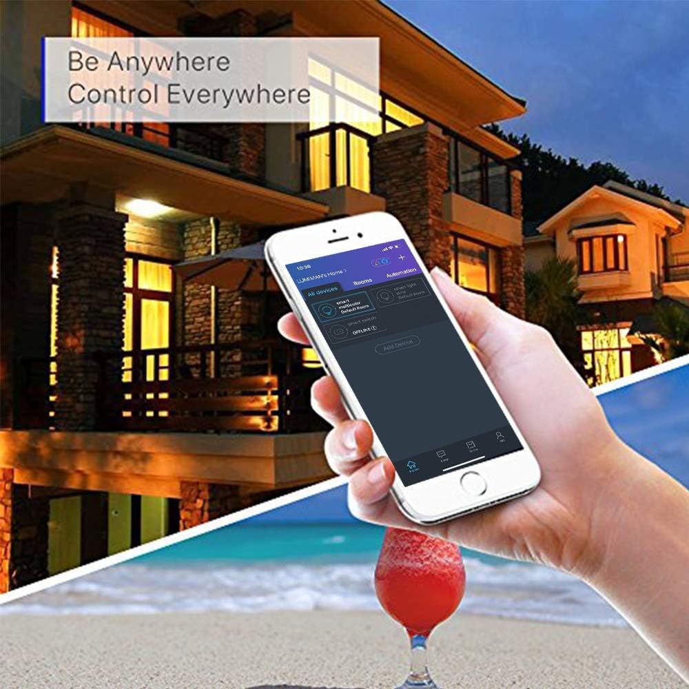 Smart WiFi Light Bulb, LED RGB Color Changing, Compatible with Alexa and Google Home Assistant, No Hub Required, A19 E26 Multicolor LUMIMAN 2 Pack - - 