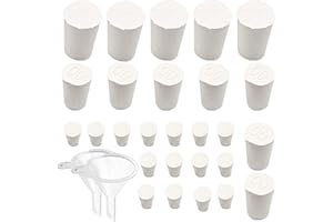 Dielianyi 29PCS Rubber Stopper for Salt and Pepper Shakers, Ceramics Piggy Bank 3 Sizes Replacement Round Rubber Stoppers, Rubber Hole Plug, Rubber Insert Salt Pepper Shaker Jars Jugs Crafts Holes