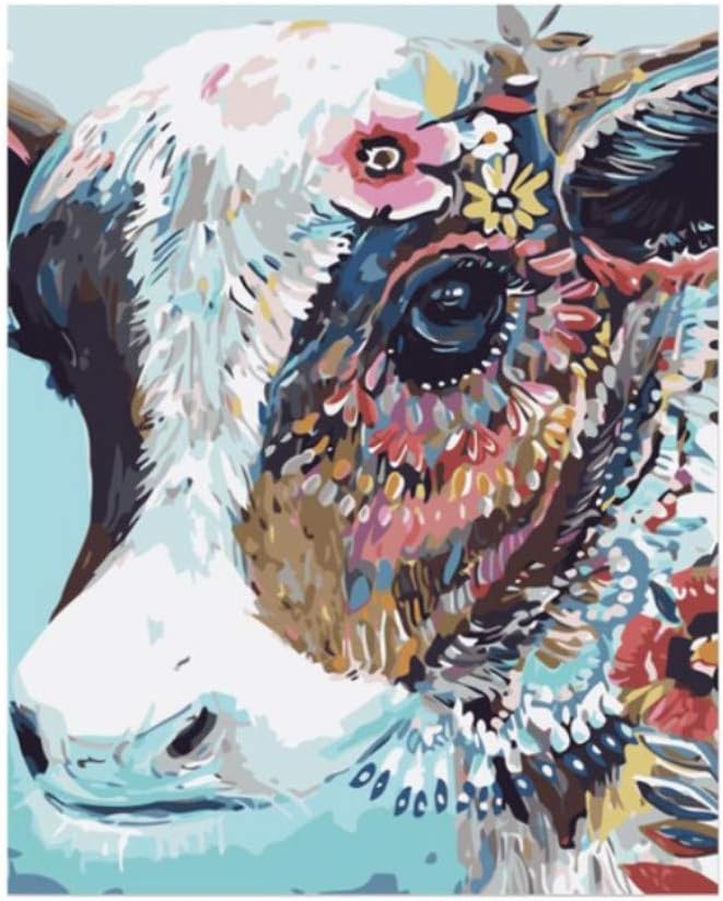 Jigsaw Puzzle 1000 Pieces Adult Puzzle Wooden Puzzle Classic 3D Puzzle Cow Abstract On Animal DIY Home Decor,75X50Cm