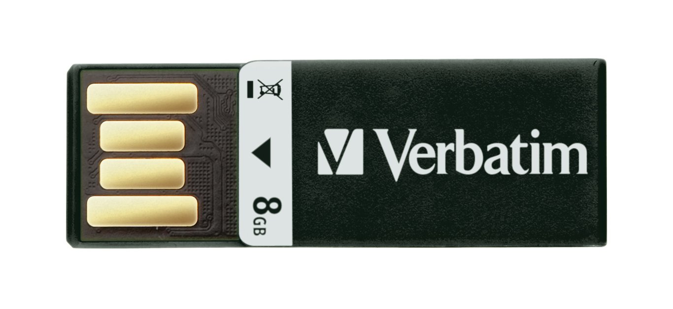 Verbatim 8GB Clip-It USB Flash Drive - Black*