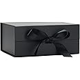 YACEYACE Back Gift Box, 1Pcs Black Box for Gifts, Black Small Gift Box for Gift Wrapping, Party, Birthday, 9.4x6.8x4.1 inch