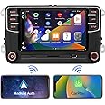 SCUMAXCON Car Stereo Radio RCD360 PRO3S RCD330 Carplay Wireless Android Auto Bluetooth USB AM/FM RVC SD for VW Golf MK5 MK6 Passat Polo Jetta EOS CC (Backup Camera Actived)
