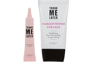 Elizabeth Mott Thank Me Later Eye & Face Matte Primer with a Long-lasting Makeup Gripping Formula, Shine & Oil Control, Pore Minimizer, Hides Wrinkles, Prevent Creasing for All-Day Eye Wear-10g & 30g