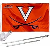 Virginia Cavaliers ACC Flag with Pole and Bracket Complete Set