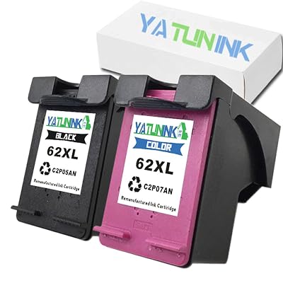 Buy YATUNINK Compatible for HP 62XL Black \u0026 62XL Color Ink Cartridges Envy  5640 5642 5643 5646 5660 7640 7645 2 Pack Online in Qatar. B019IJB2XM