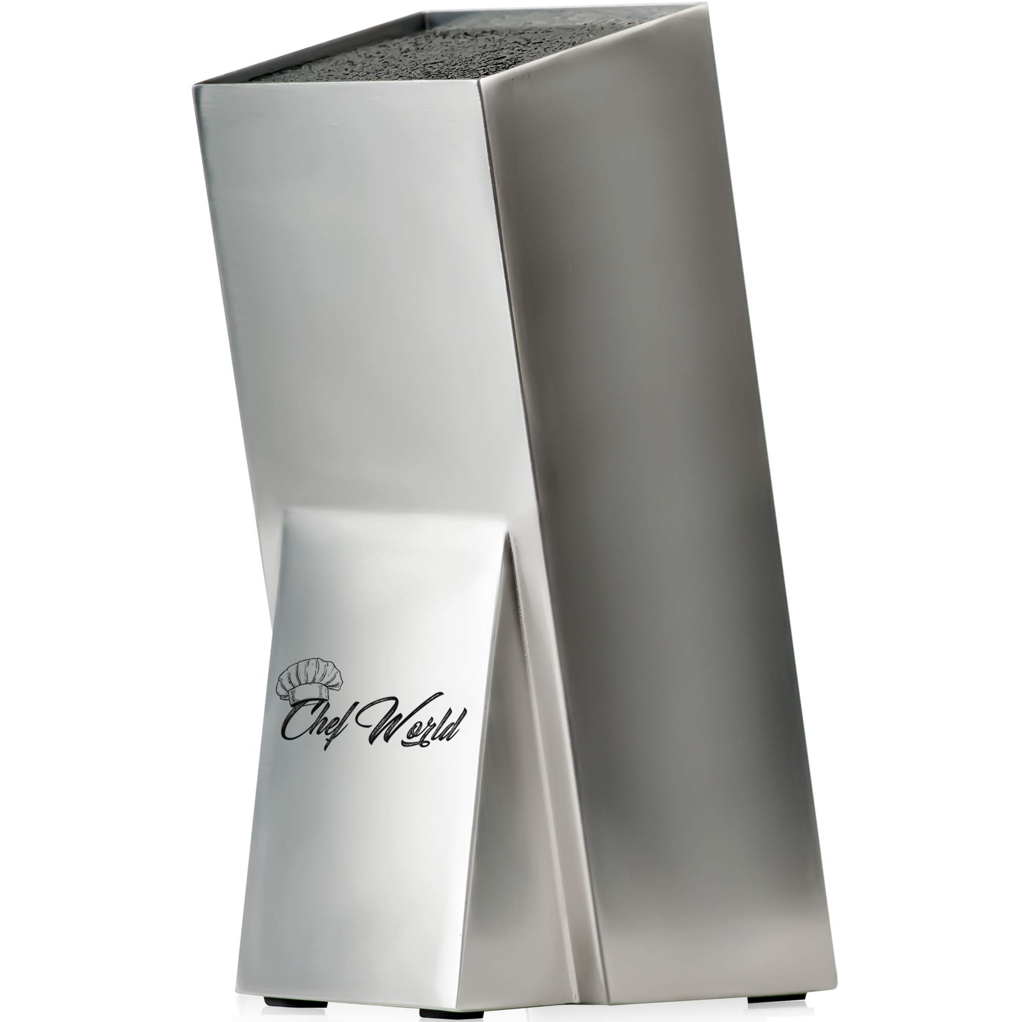 Knife Block - Knife Block Universal - Knife Block Stainless Steel - Knife Block Holder - Knife Block Kitchen - Knife Storage - Knife Organizer - Chefworld Knife Block