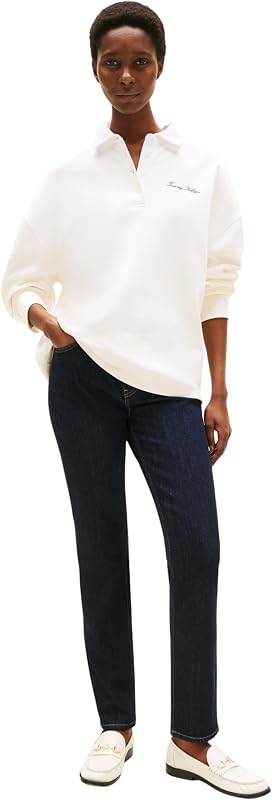 Jean Femme Hose Rinse Slim Taille Mi-Haute, Bleu (Denim Rinse 01), 28W/24L