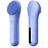 NågraCoola CLIE Facial Cleansing Brush, Waterproof and Rechargeable Face Scrub Brush for Men & Women, Cleansing, Exfoliating and Massaging, Electric Face Scrubber - Blue