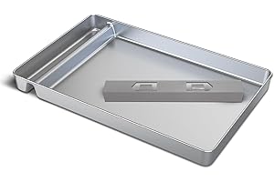 COSPARX Reusable Cat Litter Tray Compatible with Petsafe-ScoopFree Litter Box, Upgraded Clip-on Designed Waste Extender, Stainless Steel Litter Tray Never Stains, Absorb Odors & Easier to Clean