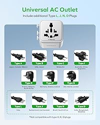 MOMAX Mini Universal Travel Adapter Worldwide, 2