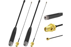 Bingfu LoRa 915MHz Whip Antenna 7.68" 19.5cm - SMA Male Connector with Cable High-Gain Antenna for LoRaWAN - 2 Pack
