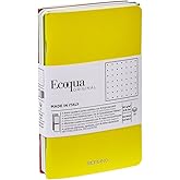 Fabriano EcoQua Pocket-Sized Notebook Pack, 4 Notebook Pack, Dot, 3" x 5", 38/Shts., 85 GSM, Staple Bound, Spring Colors