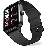 Ignite VeryFit Smart Watch for Men Women Fitness Tracker Watch (Black) | Alexa, Bluetooth Call, 1.85" Screen, Heart Rate, Oxygen Saturation, Stress, Sleep Monitor, Step Tracker, 60 Sports, IP68