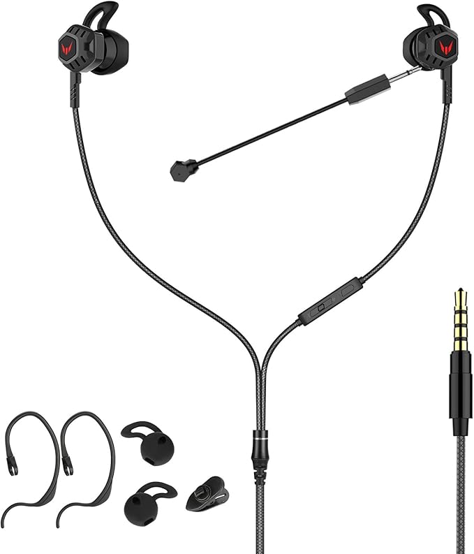 InEar Gaming Headset, Upkey Gaming Earphones with Mic, Noise Isolating