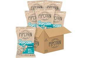Heirloom Sea Salt Mini Popcorn by Pipcorn - 4.5oz 6pk - Healthy Snacks, Gluten Free Snacks, Heirloom Corn, Salty Snacks