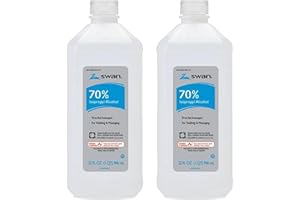 Swan 70% Rubbing Alcohol, 32 Fl oz (Pack of 2)
