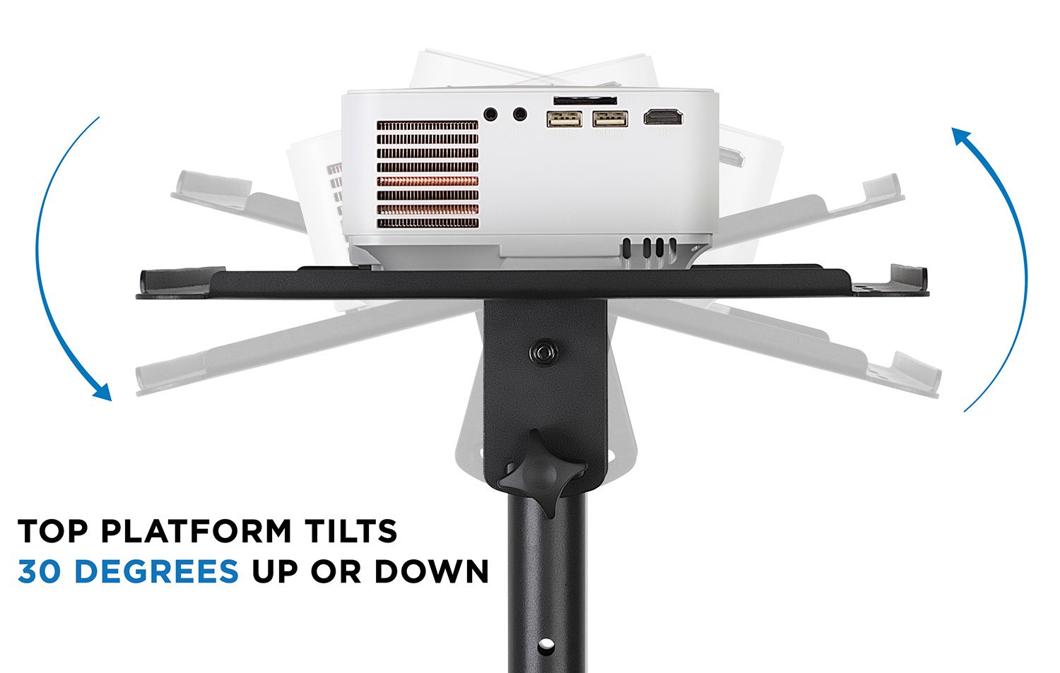 MountIt! Mobile Projector And Laptop Stand (2 Shelves), Rolling Cart