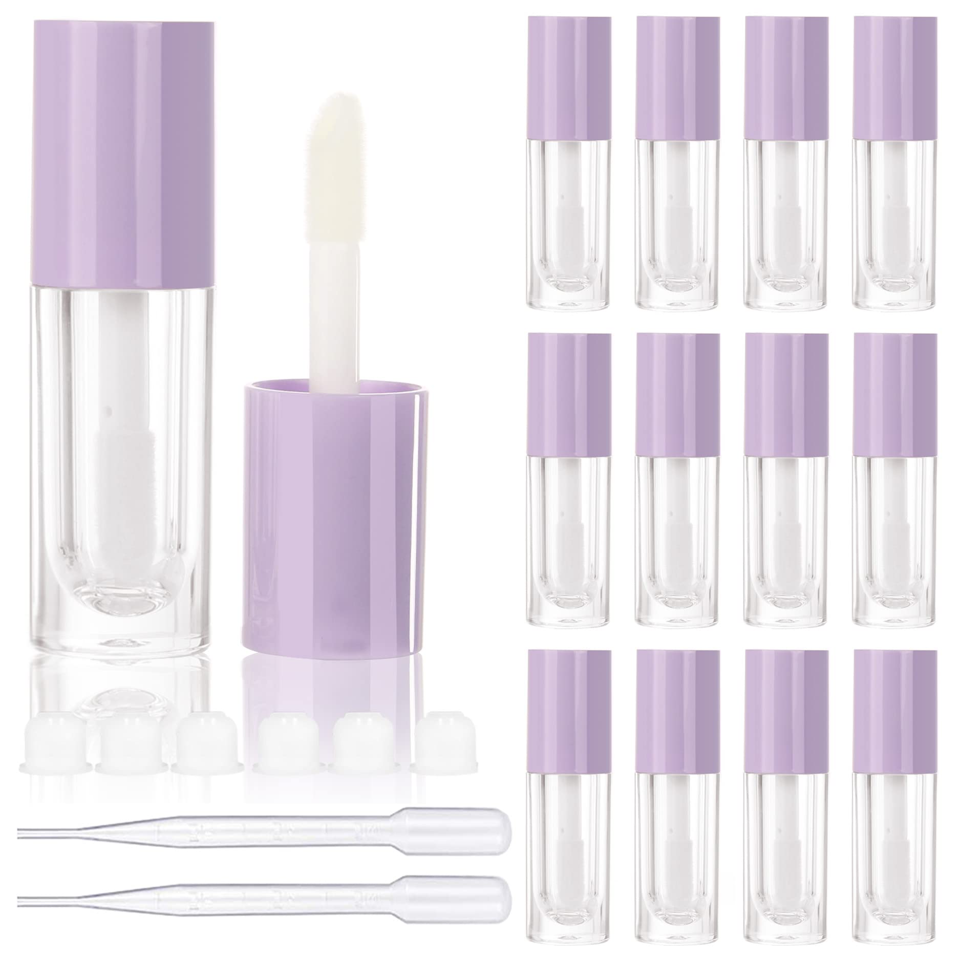 COSIDEA 14 x 5ml Empty Lip Gloss Tubes, purple, Modern — image 1