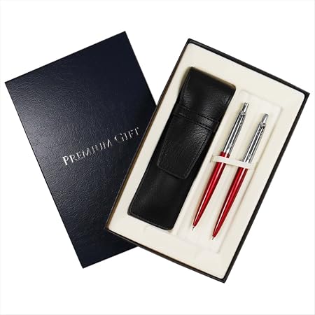 Amazon プレミアムギフトbox ペンケース付き特別セット Parker ジョッター ボールペン シャープペン 0 5ｍｍ レッド ペン 文房具 オフィス用品