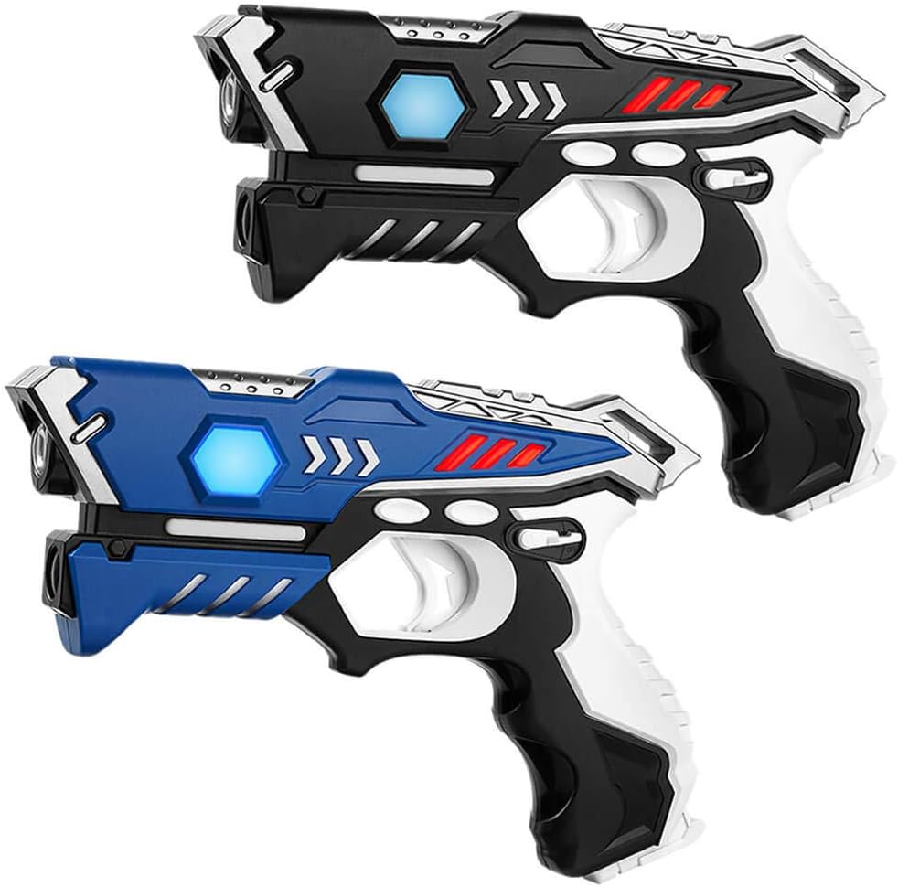 KidsFun Laser Tag Set: 2 Laser Guns - Shooting Game for Kids - Toy Gun Laser Battle Game