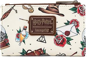 Loungefly Harry Potter Tattoo Print Faux Leather Bi-fold Wallet